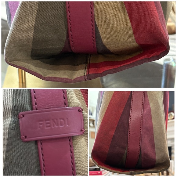 Authentic RARE Fendi Rainbow Pequin Large Hobo in BEAUTIFUL Vintage Condition! - Picture 12 of 16